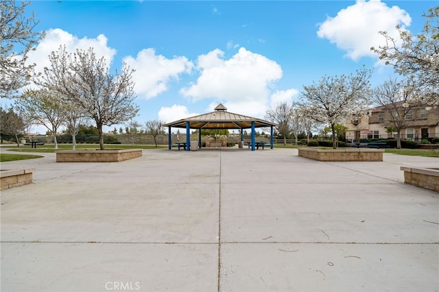 view of property's community with a gazebo