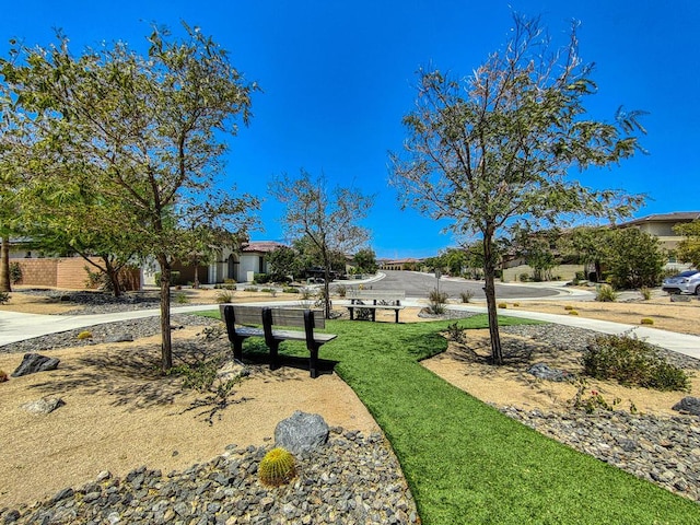 view of home's community featuring a yard