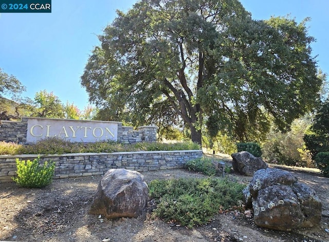 view of community sign