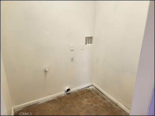 washroom with washer hookup and electric dryer hookup