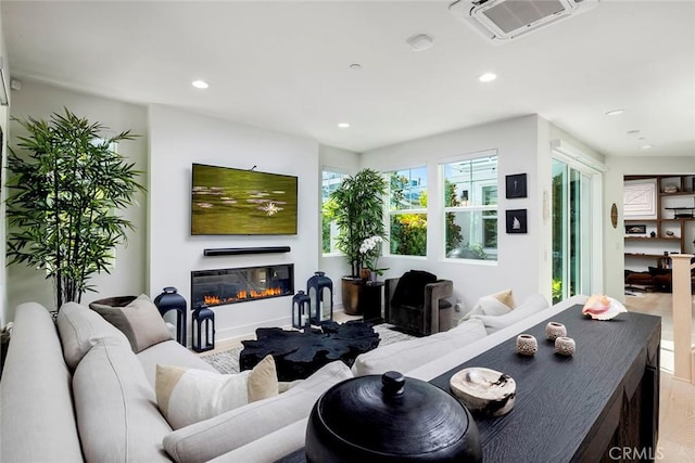 living room featuring hardwood / wood-style flooring