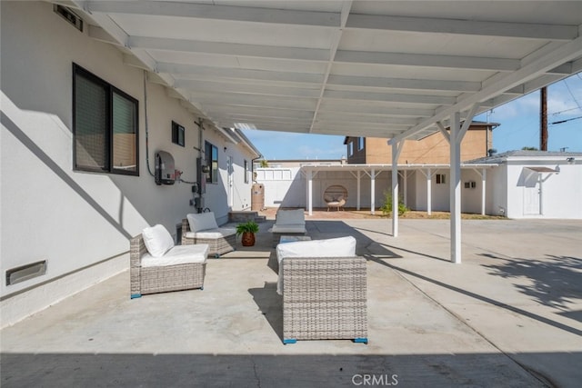 view of patio featuring outdoor lounge area