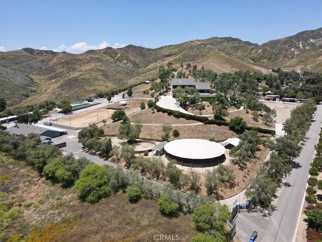 bird's eye view featuring a mountain view