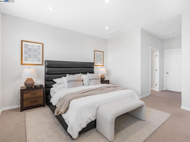 view of carpeted bedroom