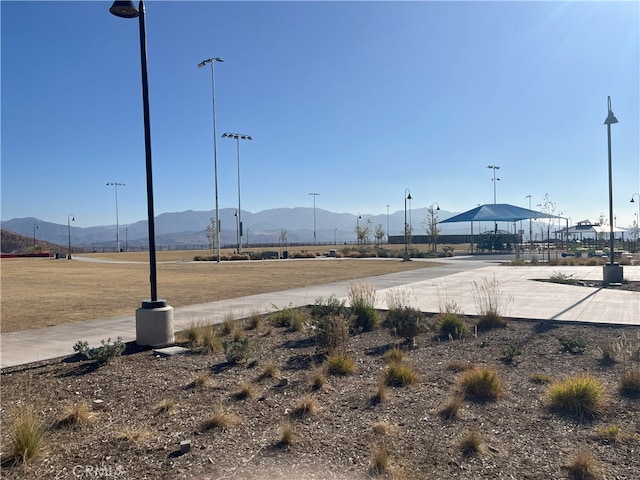 view of property's community featuring a mountain view