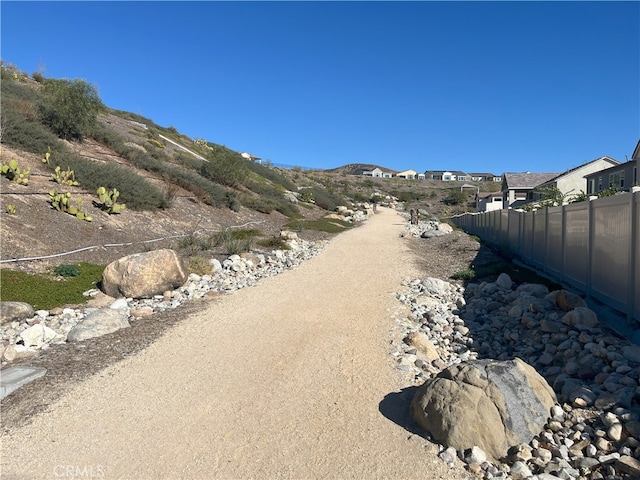 exterior space featuring fence