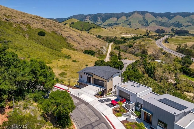 bird's eye view featuring a mountain view