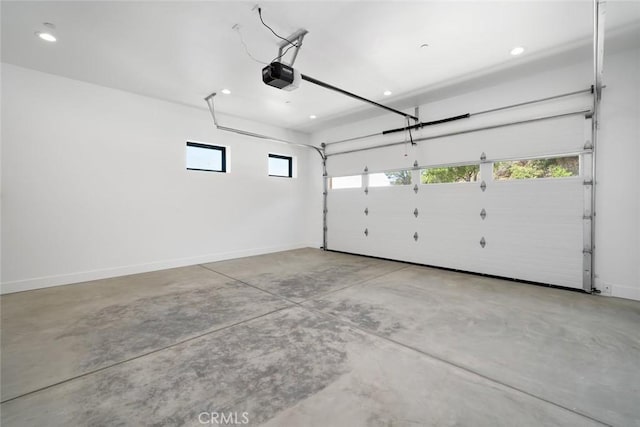 garage featuring a garage door opener