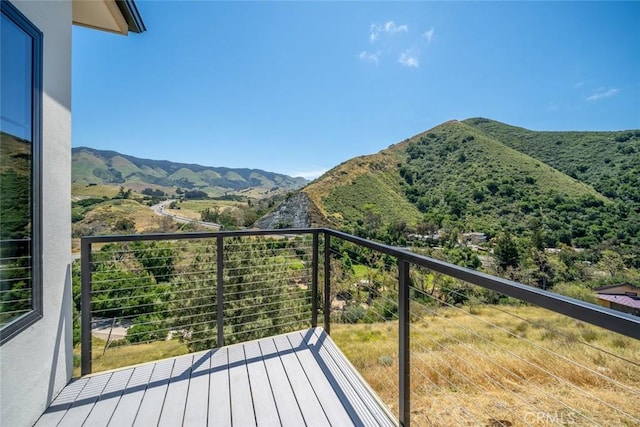 balcony with a mountain view