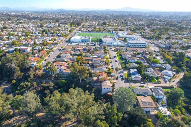 aerial view featuring a mountain view