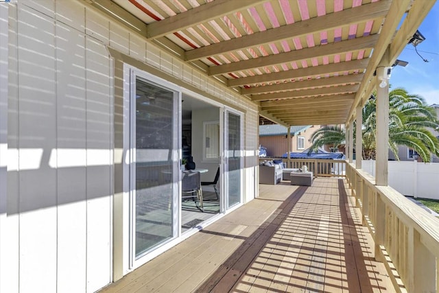 view of wooden terrace