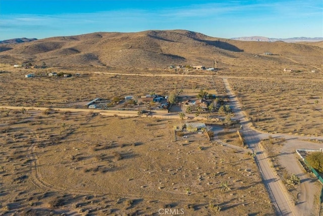 mountain view featuring view of desert