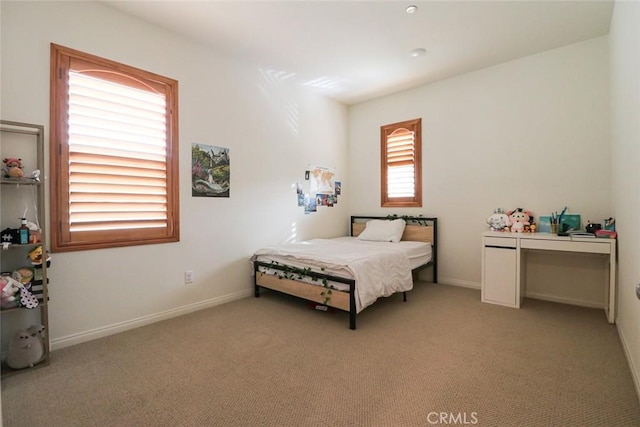 view of carpeted bedroom