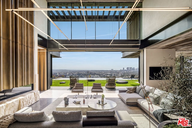 view of patio with an outdoor living space