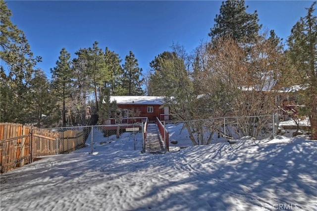 view of snowy yard