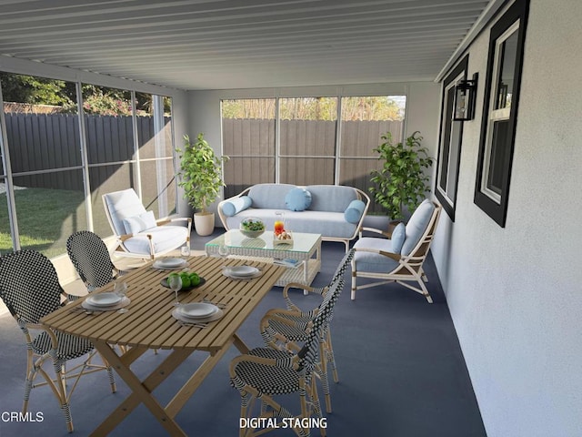 view of sunroom / solarium