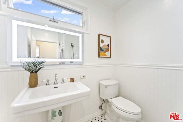 bathroom featuring toilet and sink