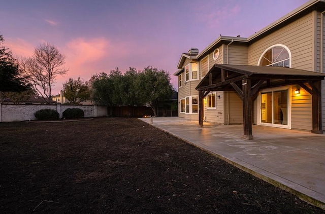 exterior space featuring a patio