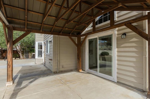 view of patio / terrace featuring a gazebo