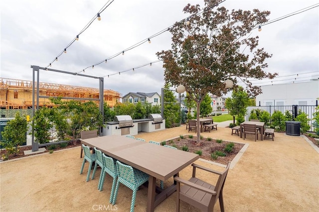 view of patio / terrace with exterior kitchen and area for grilling