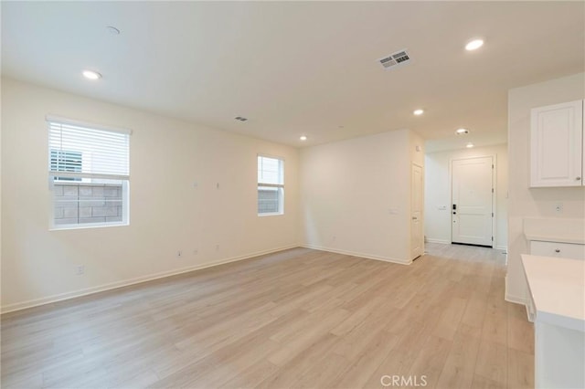 interior space with light wood-type flooring