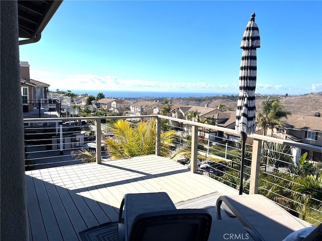 balcony with a residential view