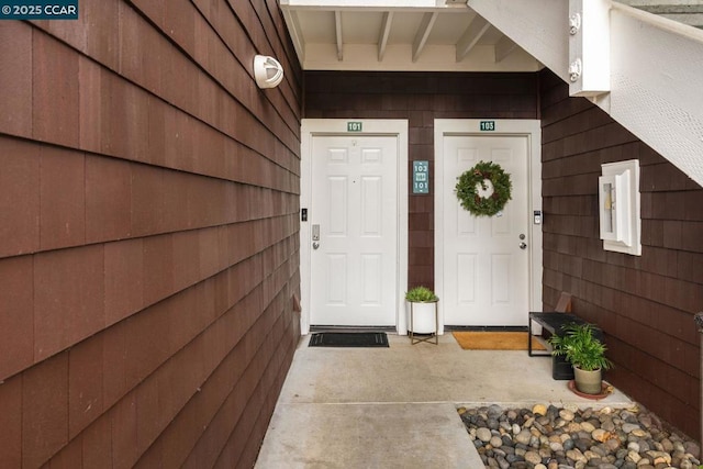 view of doorway to property