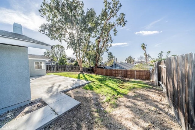 view of yard featuring a patio