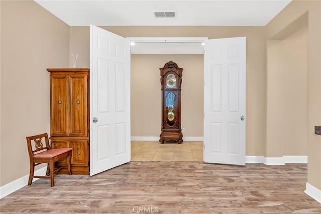 interior space with light wood-type flooring