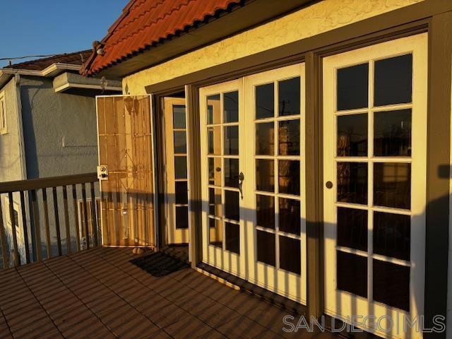 exterior space featuring french doors