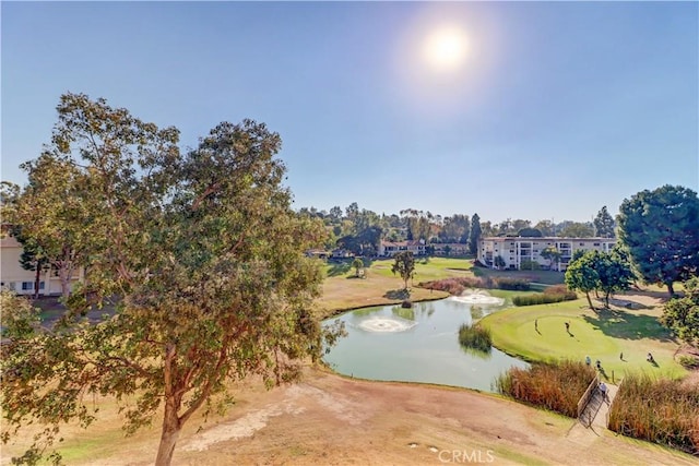 view of community featuring a water view