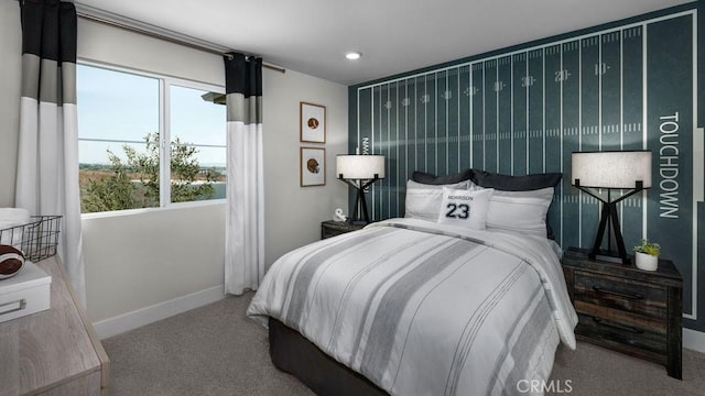 view of carpeted bedroom