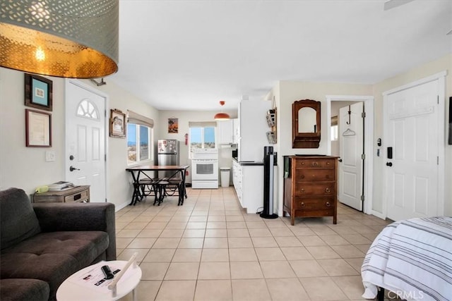 view of tiled living room