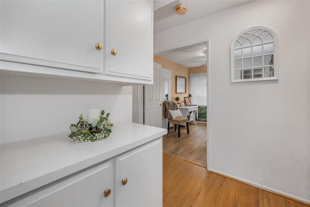 interior space featuring light hardwood / wood-style flooring