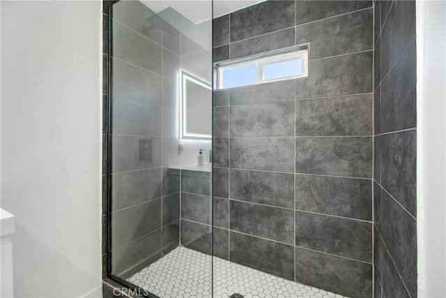 bathroom with an enclosed shower