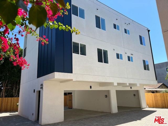 view of property featuring a garage