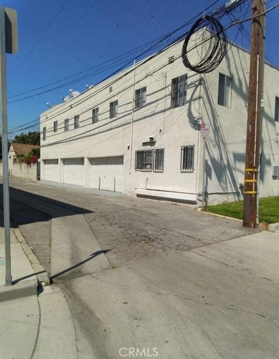 view of property featuring a garage