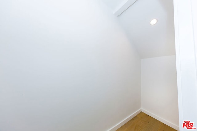 walk in closet featuring hardwood / wood-style flooring