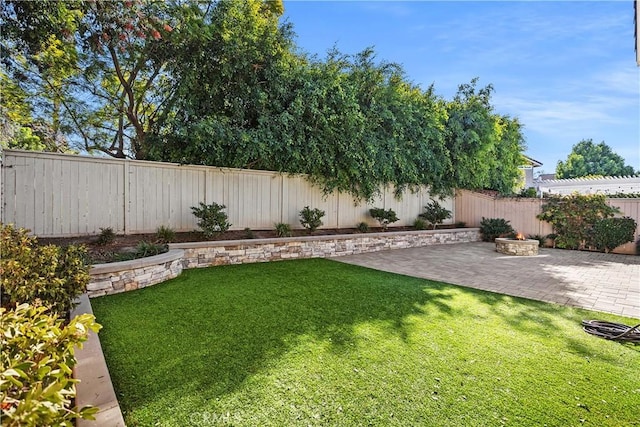 view of yard with a patio