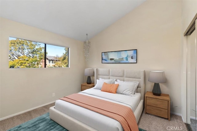 33611 Dana Vista Dr Unit 31, Dana Point, CA 92629 - carpeted bedroom with baseboards and lofted ceiling
