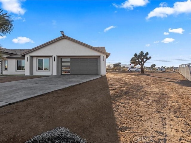 view of home's exterior featuring a garage