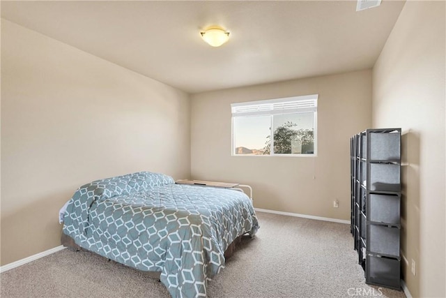 view of carpeted bedroom