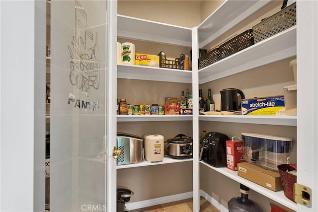 view of pantry