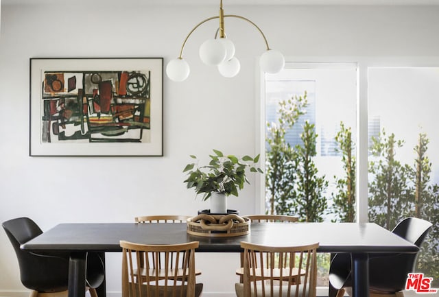 view of dining area