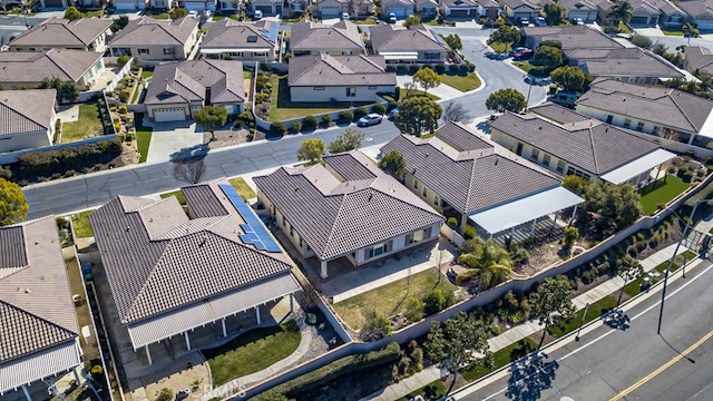 drone / aerial view with a residential view