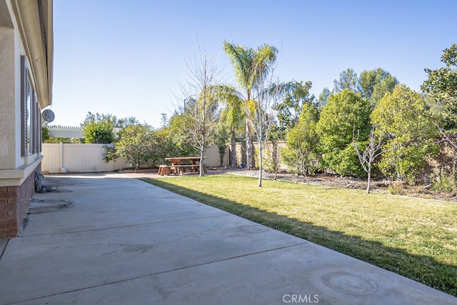 view of patio with a fenced backyard