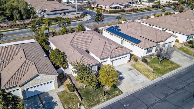 aerial view with a residential view