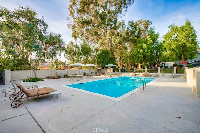 view of pool with a patio