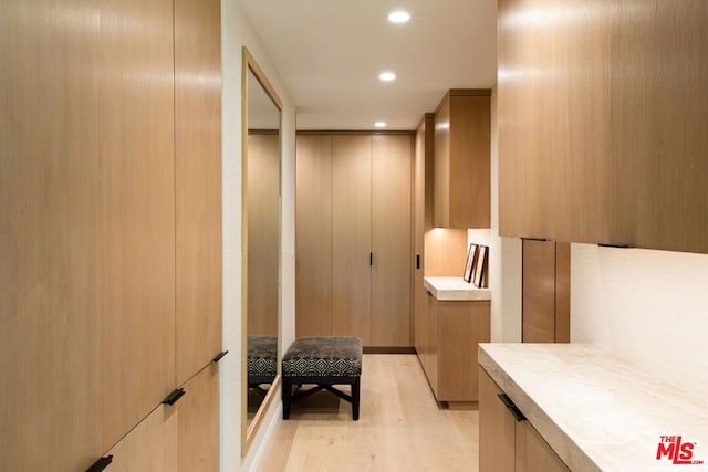 bathroom featuring hardwood / wood-style flooring