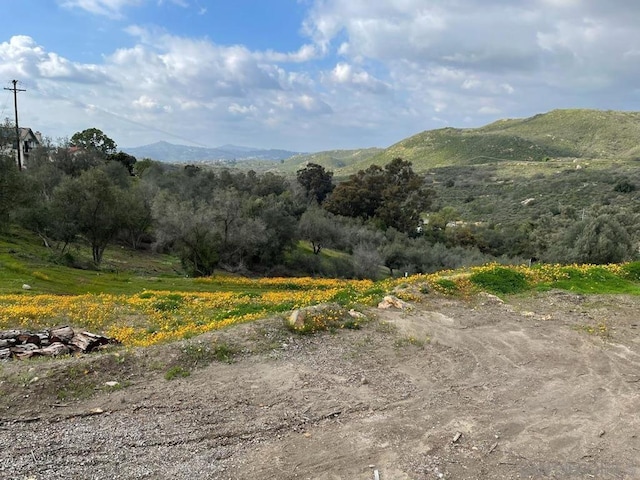 mountain view with a rural view